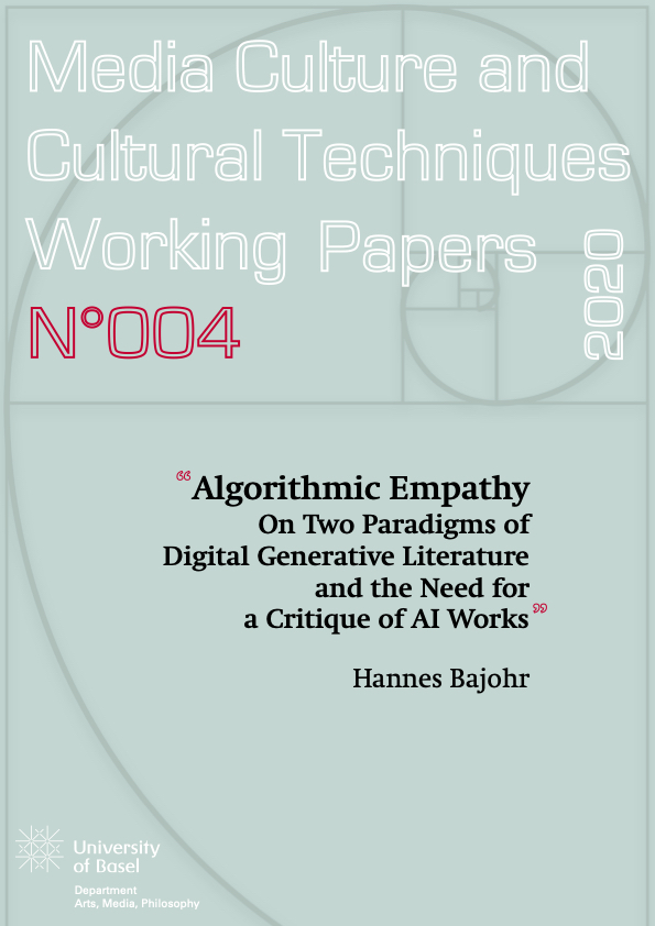 Basel Media Culture and Cultural Techniques Working Papers