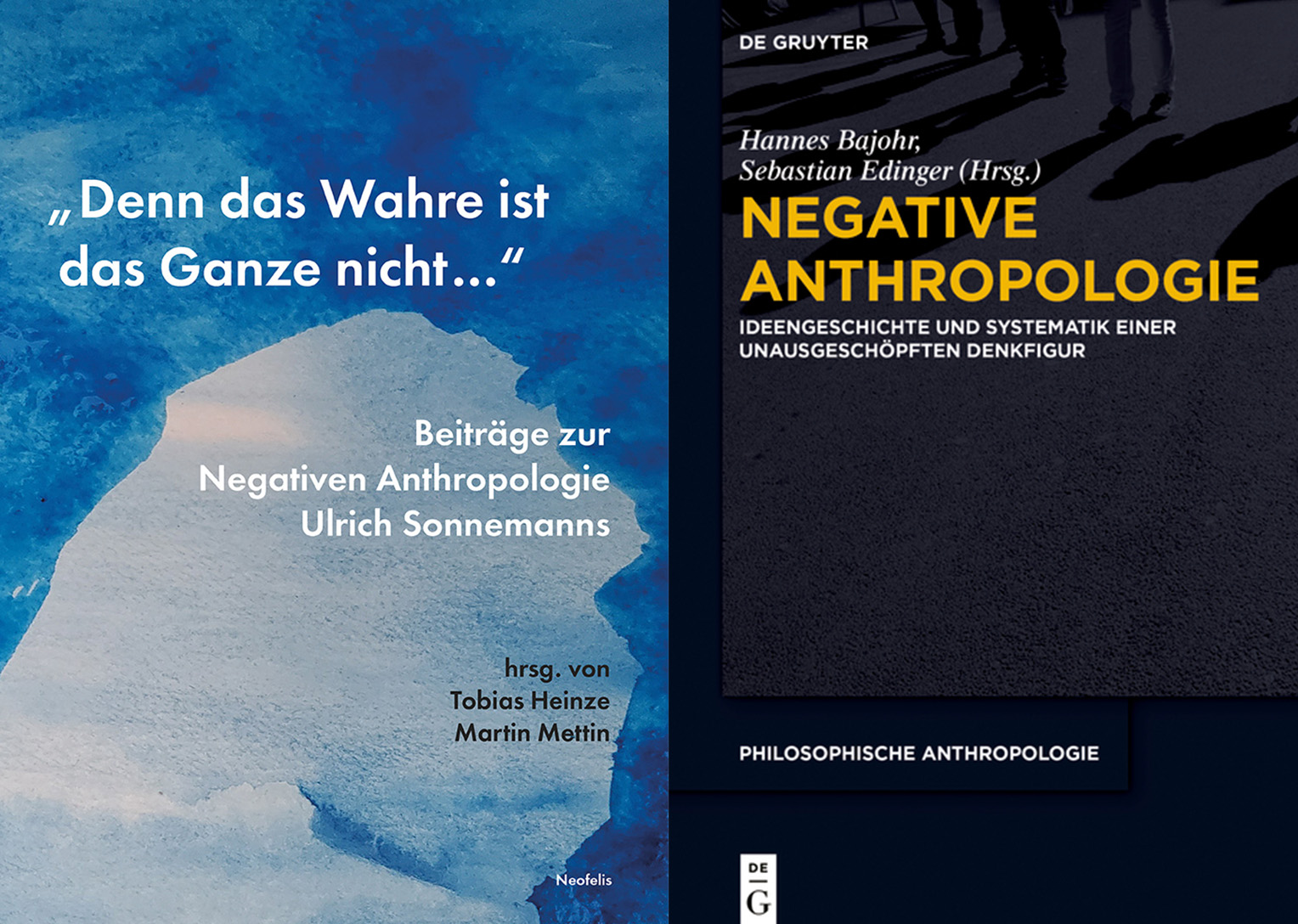 Negative Anthropologie: Zwei neue Beiträge