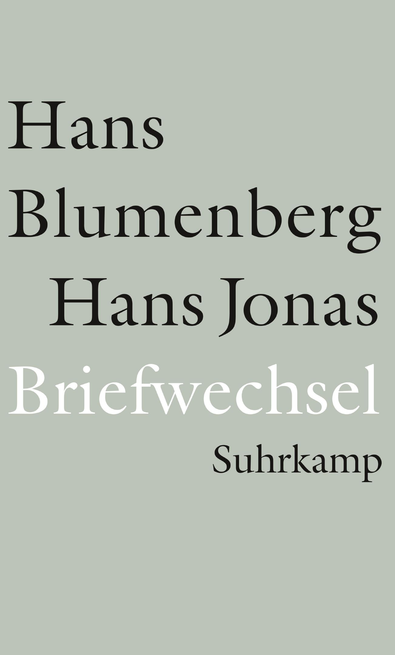 Cover Briefwechsel zwischen Hans Blumenberg und Hans Jonas.