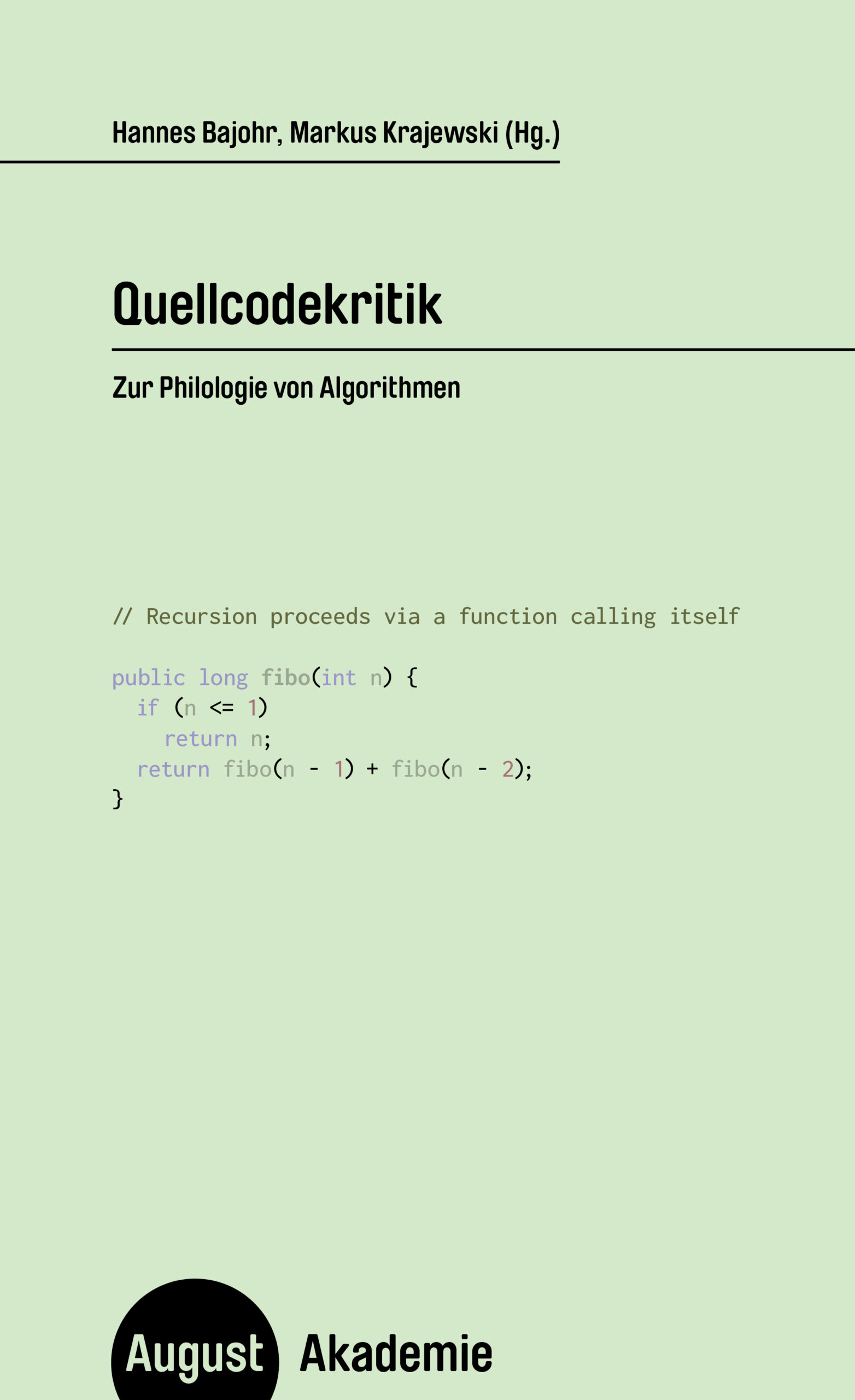 New volume: Quellcodekritik
